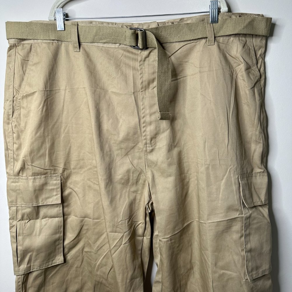 Access Original Fit Beige Belted Cargo Shorts Men's 50 - Picture 2 of 5